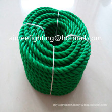 hdpe rope/3 strand 3 inch rope/plastic cord for outdoor furniture/packing rope
